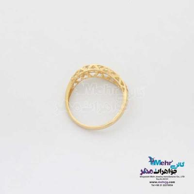 نمای دوم انگشتر طلا - طرح توری