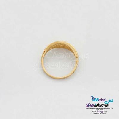 نمای دوم انگشتر طلا - طرح توری