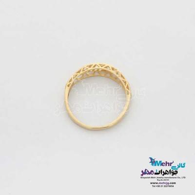 نمای دوم انگشتر طلا - طرح توری