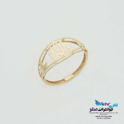 انگشتر طلا - طرح لوتوس
