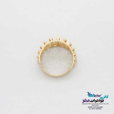 نمای دوم انگشتر طلا - طرح توری