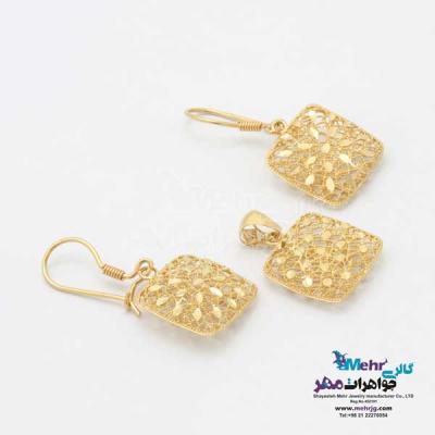 نمای دوم نیم ست طلا - طرح مربع