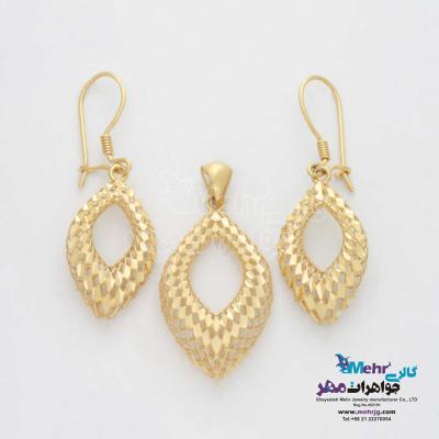 نیم ست طلا -طرح لوزی