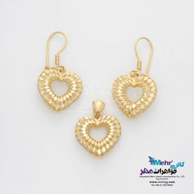 نیم ست طلا - طرح قلب