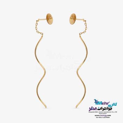 نمای دوم گوشواره طلا - طرح دایره