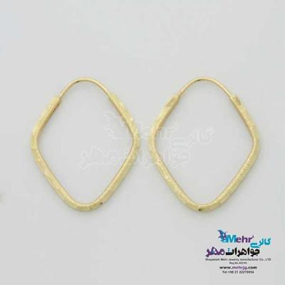نمای دوم گوشواره طلا - طرح لوزی