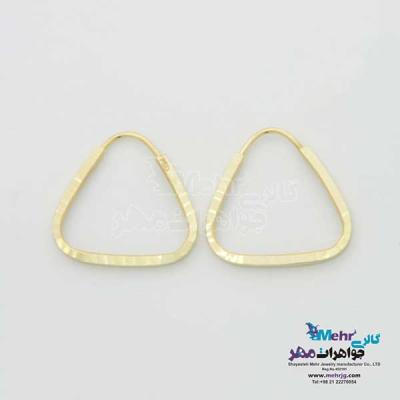 نمای دوم گوشواره طلا - طرح مثلث