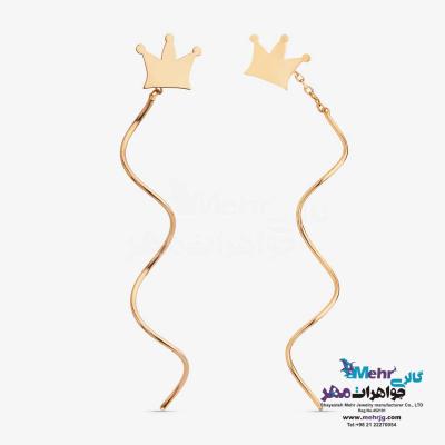 گوشواره طلا - طرح تاج