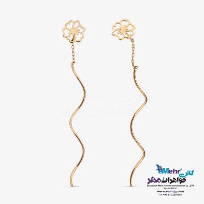 گوشواره طلا - طرح گل