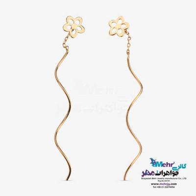 گوشواره طلا - طرح گل