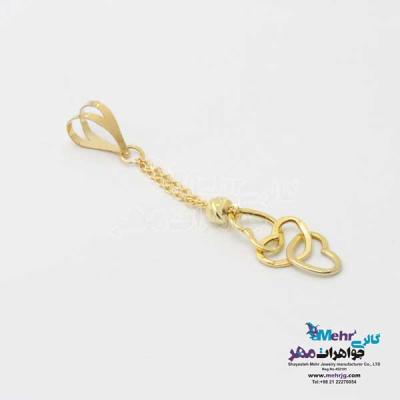 نمای دوم اویز طلا - طرح قلب