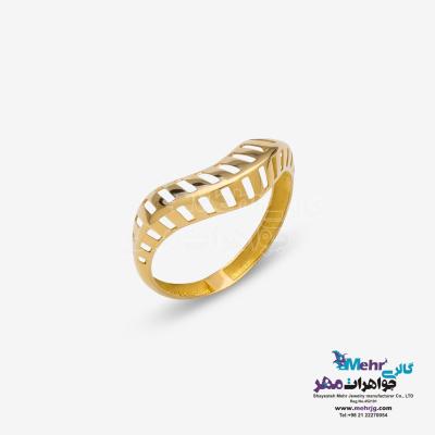 انگشتر طلا - طرح موج