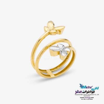 انگشتر طلا - طرح گل