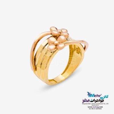 انگشتر طلا - طرح گل