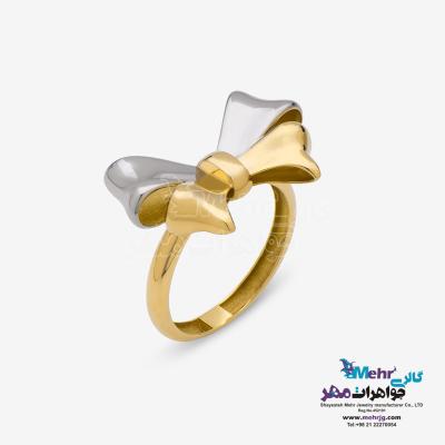 انگشتر طلا - طرح پاپیون