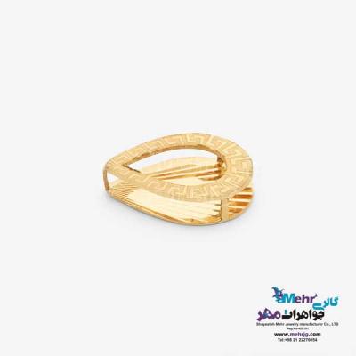 نمای دوم آویز طلا - طرح اشک