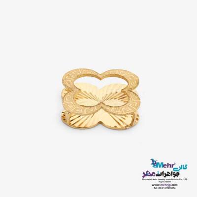 نمای دوم آویز طلا - طرح گل