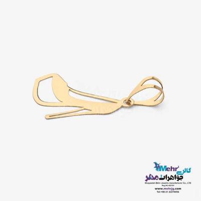 نمای دوم آویز طلا -  طرح کفش