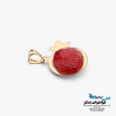 نمای دوم آویز طلا - طرح انار