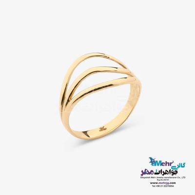 انگشتر طلا - طرح موج