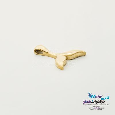 نمای دوم آویز طلا - طرح دم وال