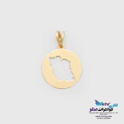 آویز طلا - طرح نقشه ی ایران