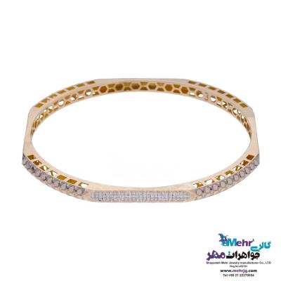 النگو طلا دست اول کم اجرت - طرح چند ضلعی تراش سایز 2