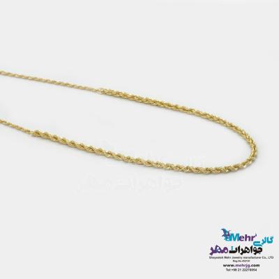 نمای دوم گردنبند طلا - طرح طنابی