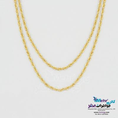 گردنبند طلا - طرح طنابی
