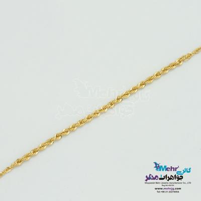 دستبند طلا - طرح طنابی