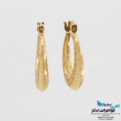 نمای دوم گوشواره طلا - طرح دایره