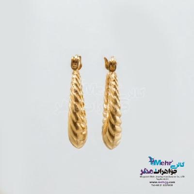 نمای دوم گوشواره طلا - طرح کروسان