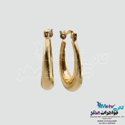 نمای دوم گوشواره طلا - طرح دایره