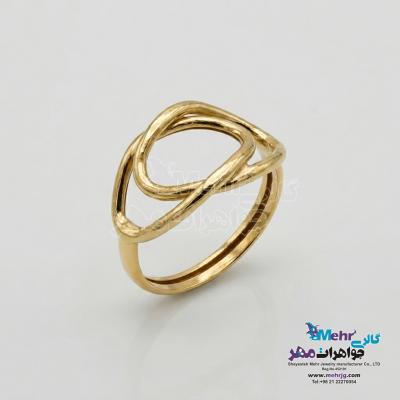 انگشتر طلا - طرح لوزی