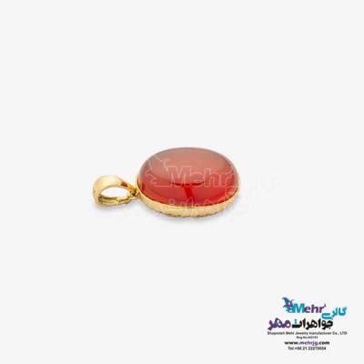 نمای دوم نیم ست طلا - سنگ عقیق