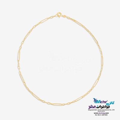 نمای دوم گردنبد طلا - طرح حلقه های تو در تو