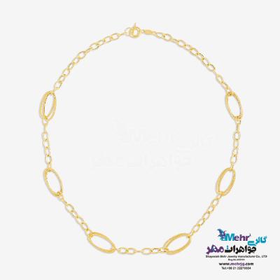 نمای دوم گردنبد طلا - طرح حلقه های تو در تو