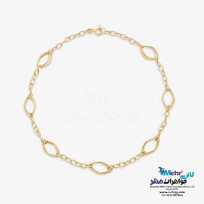 نمای دوم گردنبد طلا - طرح حلقه های تو در تو