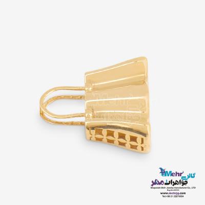نمای دوم آویز طلا - طرح کیف