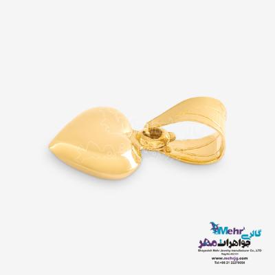نمای دوم آویز طلا - طرح قلب