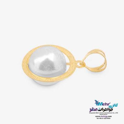 نمای دوم آویز طلا - طرح مروارید