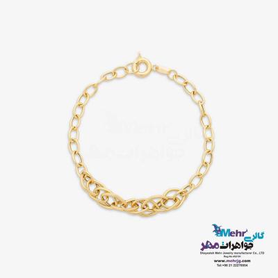 نمای دوم دستبند طلا - طرح حلقه های تو در تو