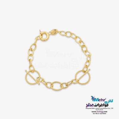 نمای دوم دستبند طلا - طرح حلقه های تو در تو