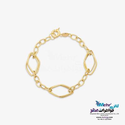 نمای دوم دستبند طلا - طرح حلقه های تو در تو