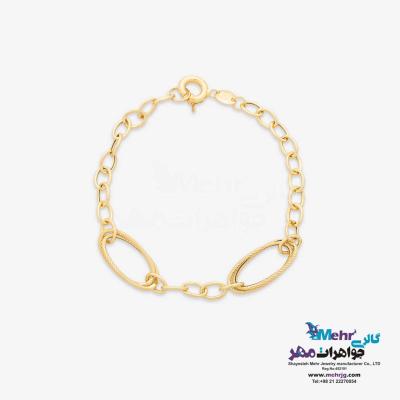 نمای دوم دستبند طلا - طرح حلقه های تو در تو