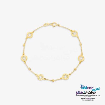 نمای دوم دستبند طلا - طرح برف