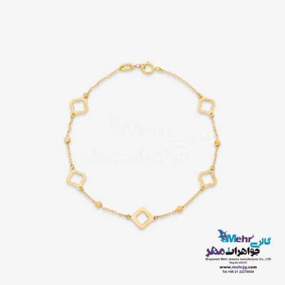 نمای دوم دستبند طلا - طرح گل
