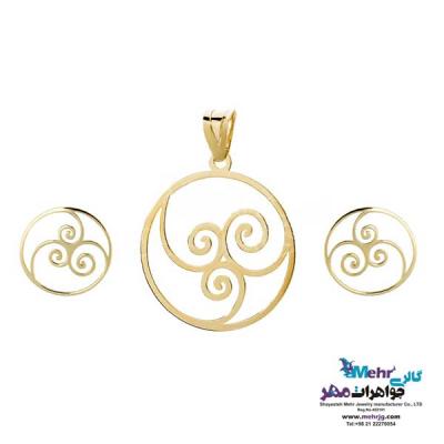 نمای دوم نیم ست طلا دست اول کم اجرت - طرح اسپیرال