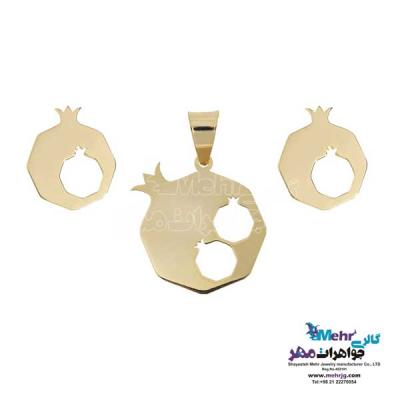 نمای دوم نیم ست طلا دست اول کم اجرت - طرح انار