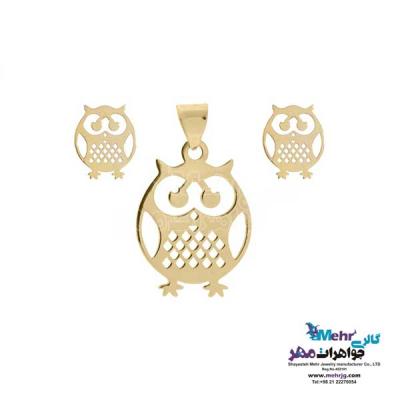 نمای دوم نیم ست طلا دست اول کم اجرت - طرح جغد